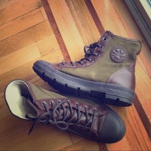 Olive Drab Converse Rain Boots
